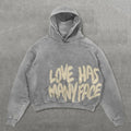 European and American Popular Skull Letter Printed Hoodie Harajuku Style Y2K Street Couple Outfit Spring and Autumn Hoodie
