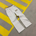 Leopard Print Letter Embroidered Double Waistband Street Casual Pants Y2K Style Men's And Women's Versatile Sweatpants