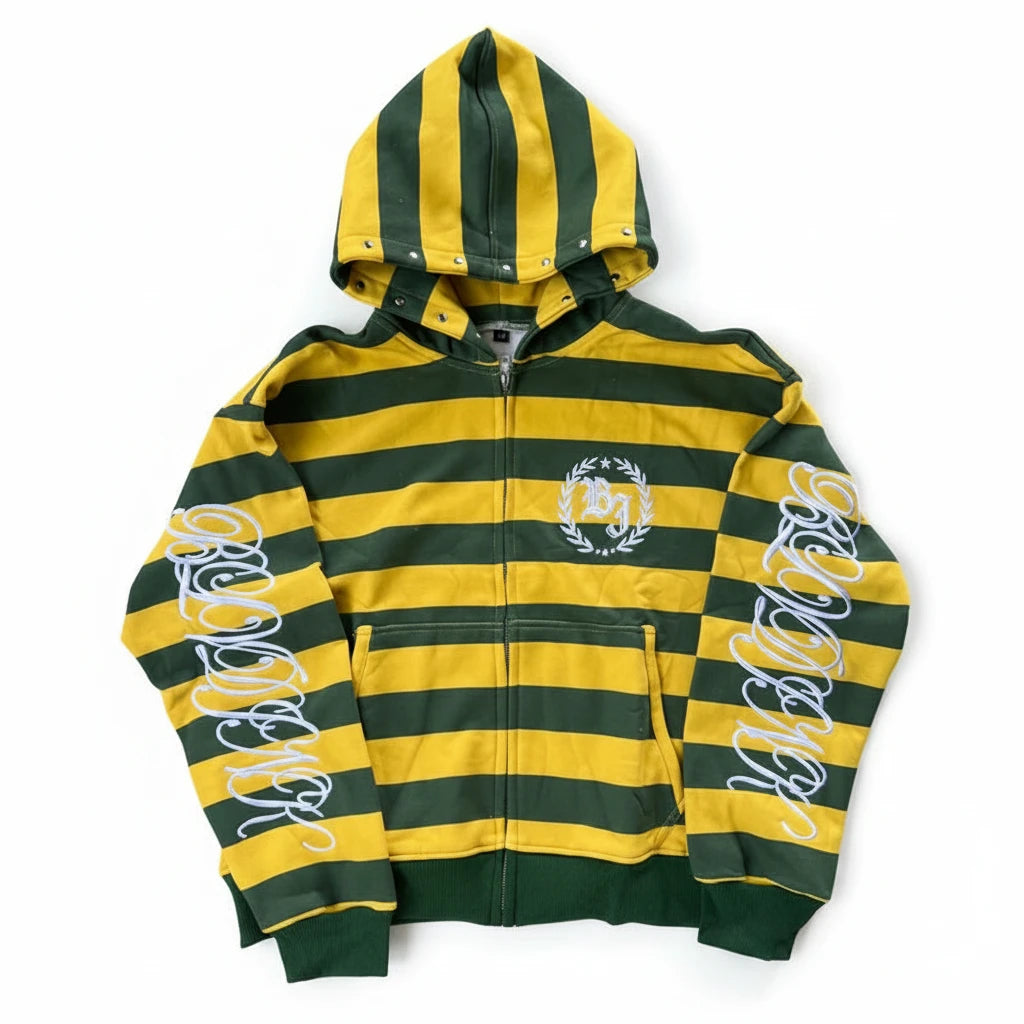 Stripe Rivet Hoodie