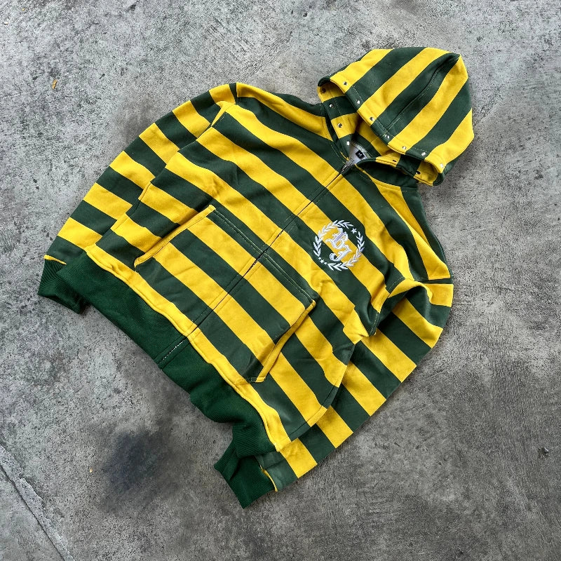 Stripe Rivet Hoodie