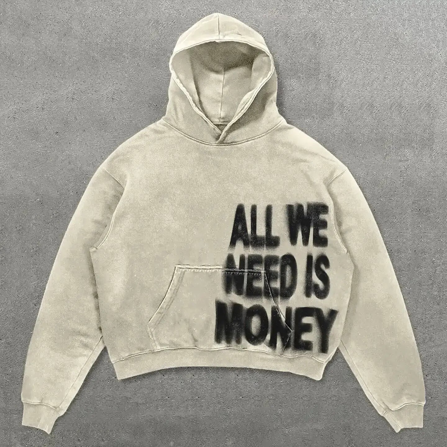 European and American Popular Skull Letter Printed Hoodie Harajuku Style Y2K Street Couple Outfit Spring and Autumn Hoodie