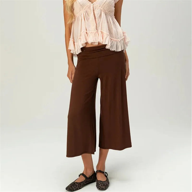 Fold over Culottes Gaucho Pants-Multiple Colours & Designs Available