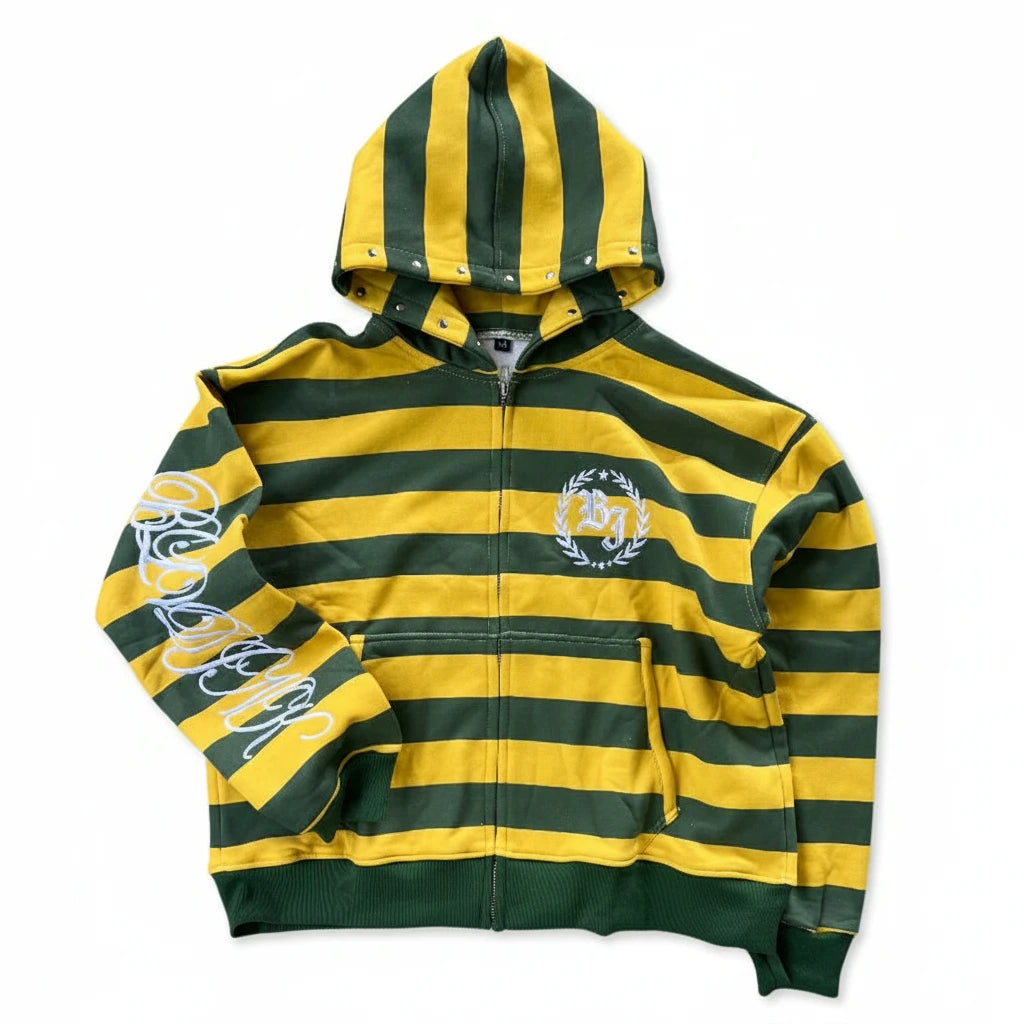 Stripe Rivet Hoodie